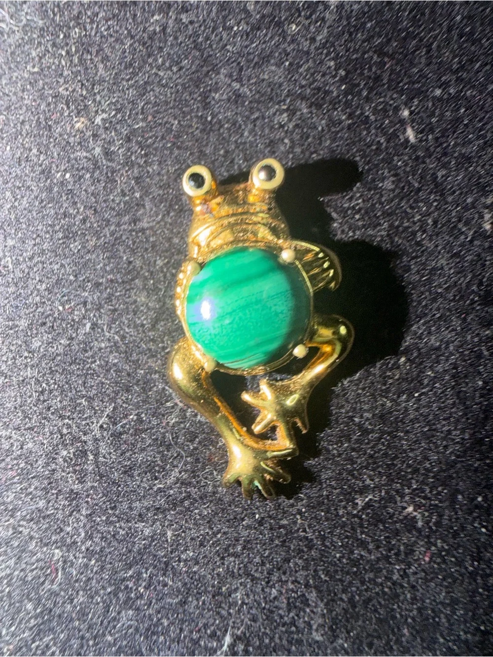 Gold-Tone Turtle Pendant with Turquoise Inlay - Pets Reptile Accent